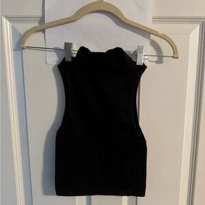 Zara top, black, high neck, xs/s